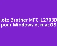 Pilote Brother MFC-L2703DW pour Windows et macOS