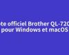 Pilote officiel Brother QL-720NW pour Windows et macOS